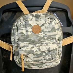 O'neill Valley Mini Backpack NWT Camo Hibiscus Print